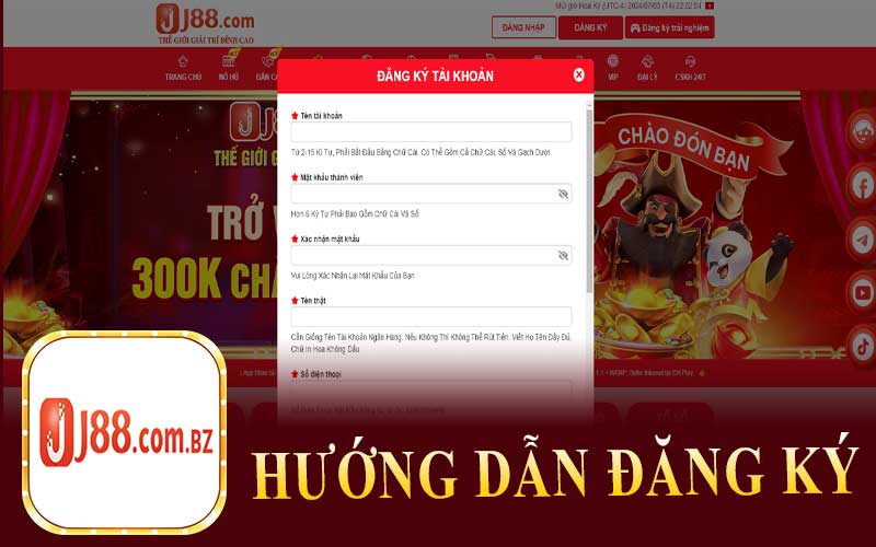 Hướng dẫn đăng ký và tham gia cá cược tại j88 online